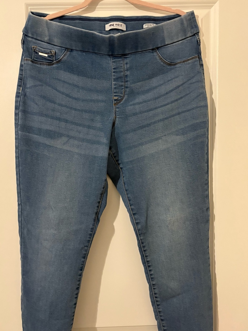 Nine West Medium Blue Pull-On Skinny Jeggings